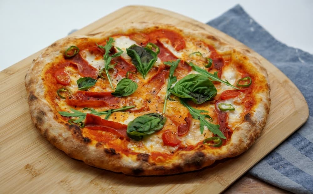 Margherita straight from the oven