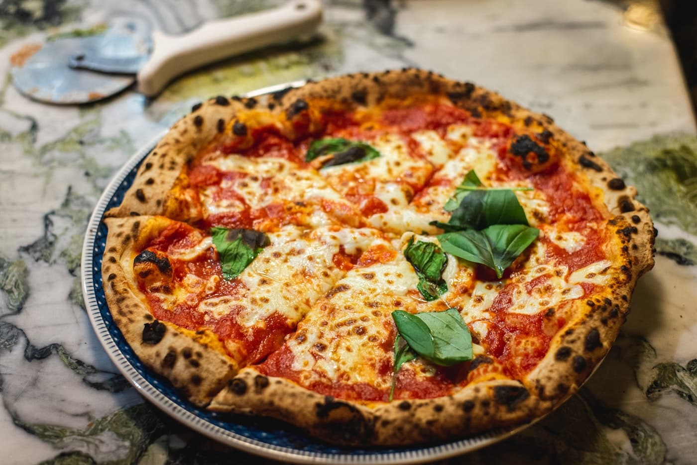A margherita straight out of the oven